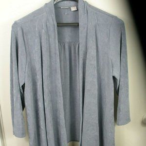 Chico's Classic Travelers Gray Jacket Sz 3 (16-18)